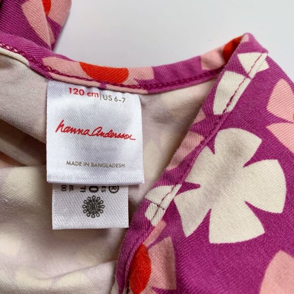 Hanna Andersson Girl Print Super Soft Skater Dress 6-7 years VGUC - Picture 5 of 7